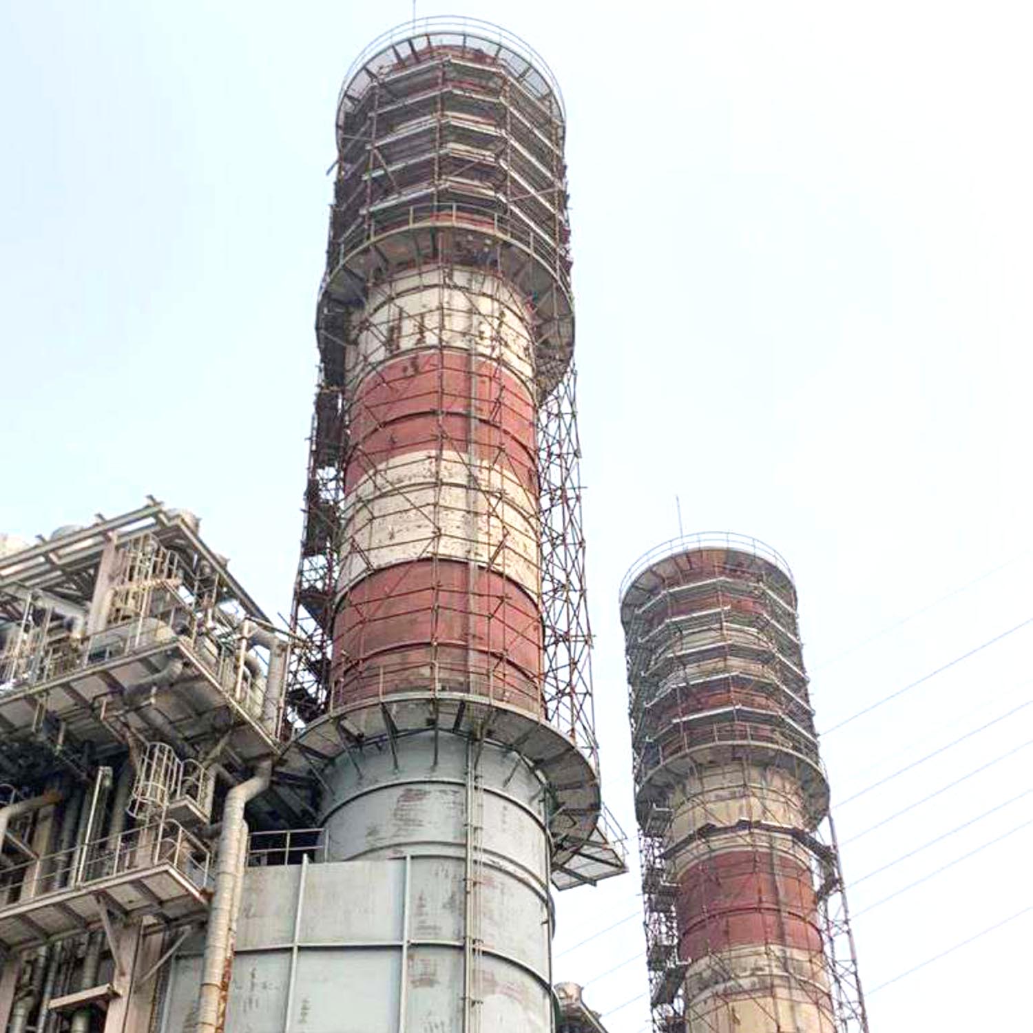 Steam Turbine Cimney Scaffolding works for Painting at 728MW CCPP Meghnaghat